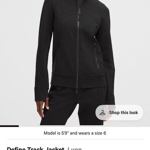 Define track jacket and define high-rise wide leg pant